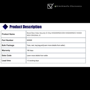 HI3520DRQCV          MFG: HiSilicon - Kimchimafia Electronics  